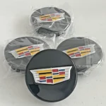 4x Cadillac (ATS CTS DTS SRX STS XLR XTS) 67mm Wheel Center Caps Black Colorful