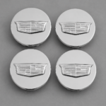 4x 67mm Glossy Silver Cadillac ATS CTS DTS SRX STS XLR XTS Wheel Center Caps