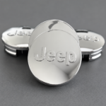 4x 63mm Jeep Gloss Silver Wheel Center Caps Fits Grand Cherokee Wrangler Compass