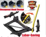 2T Car Scissor Jack w/ Wrench Emergency Crank Lift for SUV Tire Change Tool