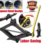 2T Car Scissor Jack w/ Wrench Emergency Crank Lift for SUV Tire Change Tool