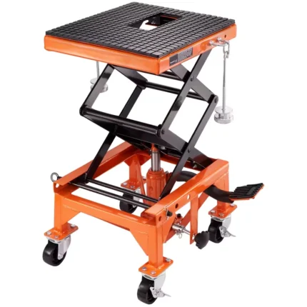 350LBS Hydraulic Motorcycle Lift Table Scissor Jack Foot Operated For Dirt Bike
