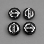 4 PCS Nissan Black & Silver 54mm Wheel Center Cap Fit 40343AU51 Altima Maxima Murano