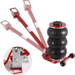 3Ton Pneumatic Air Jack Triple Bag Quick Lift Car Jack Heavy Duty w/ Wheels Blue