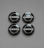 4x 2.5inch Wheel Center Hub Caps Fits Nissan Pathfinder Rogue Kicks Black Silver