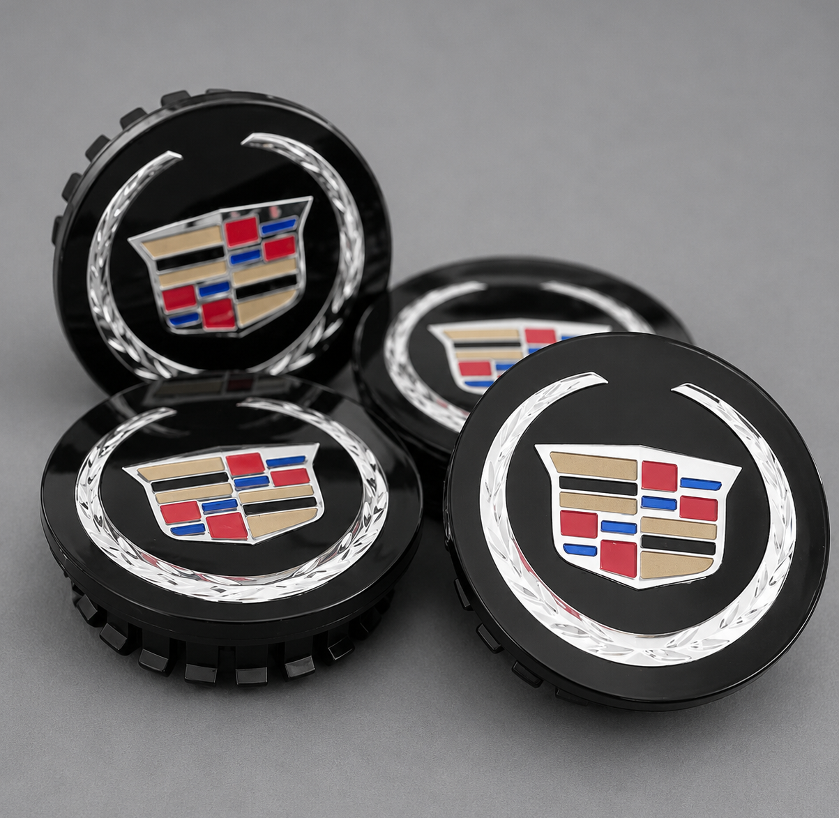 4x Cadillac ATS CTS DTS SRX STS XLR XTS 67mm Wheel Center Caps Black Multicolor 4x Cadillac ATS CTS DTS SRX STS XLR XTS 67mm Wheel Center Caps Black Multicolor