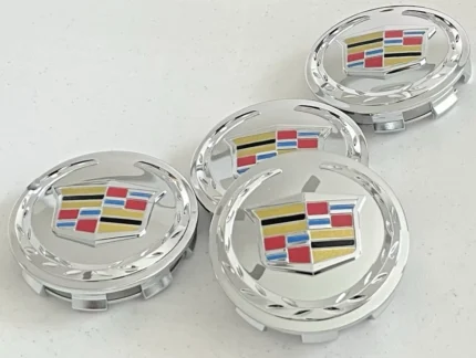4X 83mm Cadillac Escalade 2007-13 For 18" 20" Wheels Center Caps Colored Logo