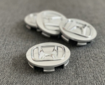 Set Of 4 Silver Honda Accord Civic CRV Pilot 69mm Wheel Center Caps Chrome Logo