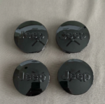 4x 63mm Jeep Gloss Black Wheel Center Caps Fits Grand Cherokee Wrangler Compass