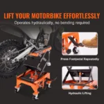 350LBS Hydraulic Motorcycle Lift Table Scissor Jack Foot Operated For Dirt Bike