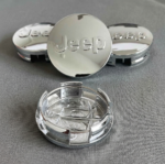 4x 63mm Jeep Gloss Silver Wheel Center Caps Fits Grand Cherokee Wrangler Compass