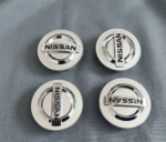 Set of 4 Nissan Silver 54mm Wheel Center Cap Fits Altima Maxima Murano Rogue