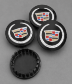 4x Cadillac ATS CTS DTS SRX STS XLR XTS 67mm Wheel Center Caps Black Multicolor