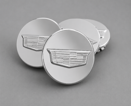 4x 67mm Glossy Silver Cadillac ATS CTS DTS SRX STS XLR XTS Wheel Center Caps