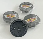 4x Cadillac (ATS CTS DTS SRX STS XLR XTS) 67mm Wheel Center Caps Black Colorful