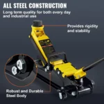 2.5 Ton Floor Jack Low Profile Steel Single Piston Pump HighLift 5500lbs Car SUV