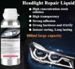 Car Headlight Restoration Kit 800ML Scratch Remover Polish Cleaning Toolbox