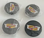 4x Cadillac (ATS CTS DTS SRX STS XLR XTS) 67mm Wheel Center Caps Black Colorful