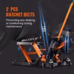 1500LB Hydraulic Motorcycle ATV Scissor Lift Jack Stand w/ Wheels Steel Hoist