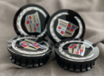 4x Cadillac ATS CTS DTS SRX STS XLR XTS 67mm Wheel Center Caps Black Multicolor