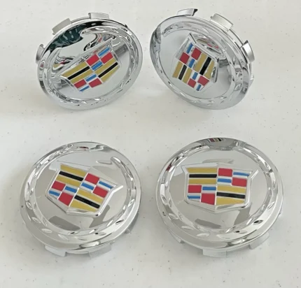 4X 83mm Cadillac Escalade 2007-13 For 18" 20" Wheels Center Caps Colored Logo