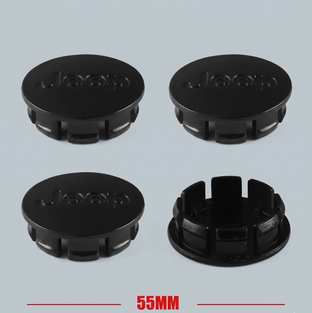 4x 55mm Gloss Black Wheel Hub Center Caps Fits 2002-11 Jeep Models 4x 55mm Gloss Black Wheel Hub Center Caps Fits 2002-11 Jeep Models
