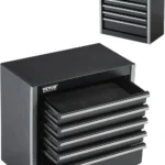 Portable 5 Drawer Metal Tool Chest Black Garage Storage Tool Box Cabinet 8.6"