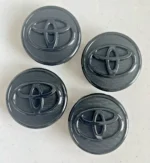 4 Toyota 57mm Matte Black Logo Wheel Center Caps Fits Corolla Prius & Yaris