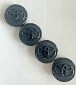 4 Toyota 57mm Matte Black Logo Wheel Center Caps Fits Corolla Prius & Yaris - Image 3