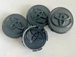 4 Toyota 57mm Matte Black Logo Wheel Center Caps Fits Corolla Prius & Yaris - Image 5