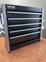 Portable 5 Drawer Metal Tool Chest Black Garage Storage Tool Box Cabinet 8.6"