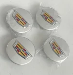 4x Cadillac (ATS CTS DTS SRX STS XLR XTS) 67mm Wheel Center Caps Silver Colorful