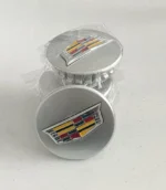 4x Cadillac (ATS CTS DTS SRX STS XLR XTS) 67mm Wheel Center Caps Silver Colorful