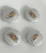4x Cadillac (ATS CTS DTS SRX STS XLR XTS) 67mm Wheel Center Caps Silver Colorful